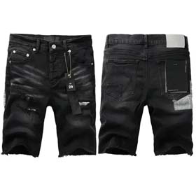 Fioletowe krótkie dżinsy-2434  