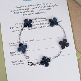 Van Cleef & Arpels czteroliściowa szczęśliwa 5-kwiatowa bransoletka-3769  