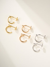 Cartier paznokcie róża złoto platyna kolczyki-3772  