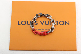 Louis Vuitton LV matowy srebro-czerwony splicing hartowane bambusowe bransoletki-4016  