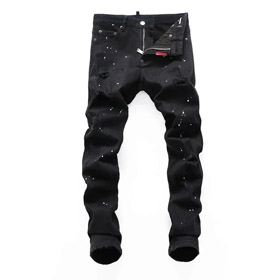 Dsquared 2 nowe D2 rozciągnięcie atramentu spryskiwane patch jeans-2899  