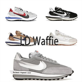 Fragment Design Sacai Nike LDWaffle trzystronne wspólne buty z niskim topem - 2968  