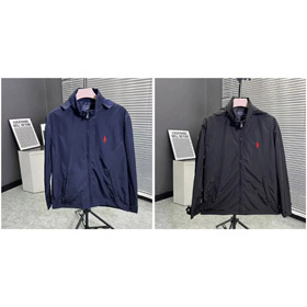 Polo Ralph Lauren Kapturem Zip-Up Logo-haftowane Kurtka lekka-4390  