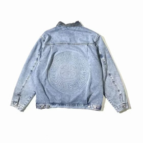 Stussy x Levi's współpraca kurtka z tłoczonym logo design-4800  