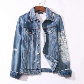 Domrebel Nowy modny denim kurtka-4898  