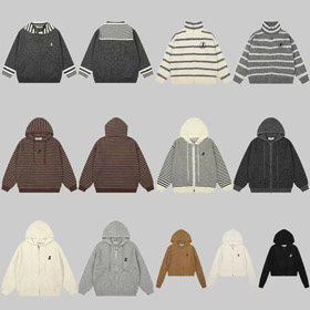 Odpoczynek & Rekreacja działka z kapturem z zipem w dzianinie cardigan-5099  