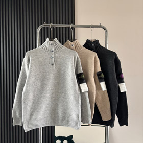 Stone Island jednokolorowy przycisk w górę kołnierz dzianinowy kardigan-5234  