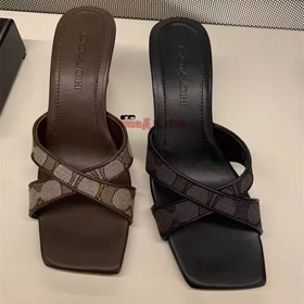 Coach kwadratowe palce klin pięty slip-on sandały-5653  