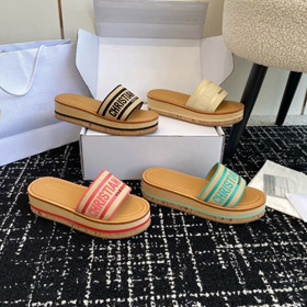 Dior nowe otwarte palce haftowane sandały platformowe-5705  