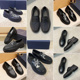 Dior nowe skóry i płótna patchwork slip-on buty casual-5748  